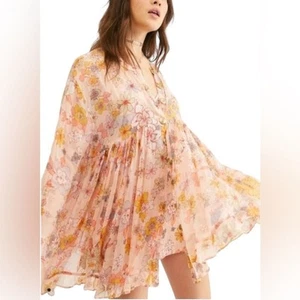 Free People Floral Everything and More fließendes Tunika Kleid - Bild 1 von 10