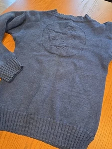 Guernsey Island Jumper Pullover Size X Small 100% Wool Blue S 34 - Picture 1 of 19