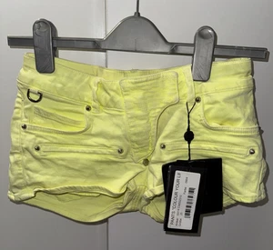 Philipp Plein Shorts Size 25 "Colour Your Life" New Tags Bright Yellow Neon 6 - Picture 1 of 9