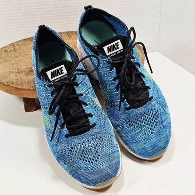 Nike Womens Running Shoes Flyknit Zoom Size 10.0 M Blue Training  Lightweight - Image 1 of 4