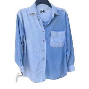 Vintage HG💙NY Denim Button Down Shirt Women’s S/M - Picture 1 of 5