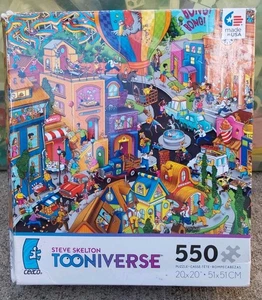 Rompecabezas Steve Skelton 550 piezas Tooniverse World in a Hurry Ceaco dibujos animados - Imagen 1 de 3