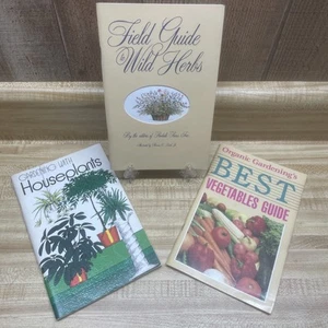 3 Stück Vintage Feldführer für Wildkräuter + Gartenarbeit mit Zimmerpflanzen + Bio Gemüse - Bild 1 von 16