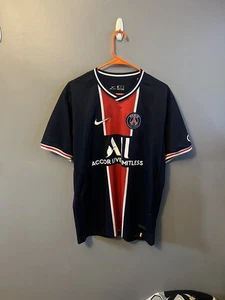 PSG Paris Saint Germain 2020-2021 Home Soccer Jersey Football Kit Shirt Size L - Picture 1 of 6