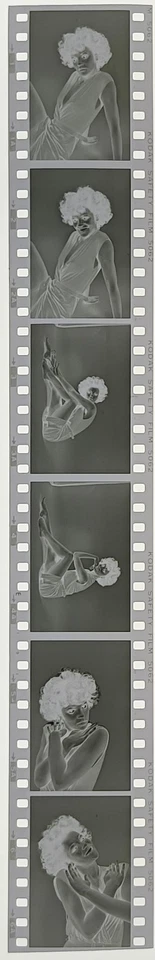 6 negatives pretty young woman black 24x35mm by professional photographer abx-hk52-4 - Image 1 of 1