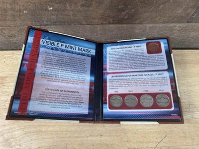 Vintage The Rare Visible P Mint Mark Coin Collection 5pc Philadelphia Mint - Image 1 of 4