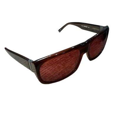 Gafas de sol John Varvatos V753 marrón cuerno para hombre lentes rectangulares degradadas diseñador Foto 1 de 4