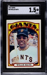 Willie Mays 1972 Topps Baseball Card #49 SGC 1.5 FR - Picture 1 of 2