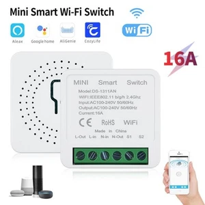 MINI INTERRUTTORE RELÈ WIFI 16A APP SMART LIFE ALEXA GOOGLE HOME domotica rohs - Foto 1 di 5