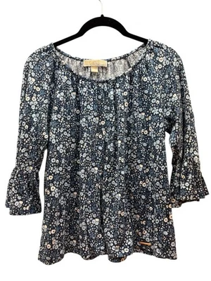Top Michael Kors para mujer azul marino floral talla pequeña Foto 1 de 4
