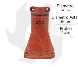 KIT CAMPANA PER DECESPUGLIATORE FRIZIONE DA 54 MM TUBO DA 26 MM INNESTO 7 CAVE. - Imagen 1 de 4