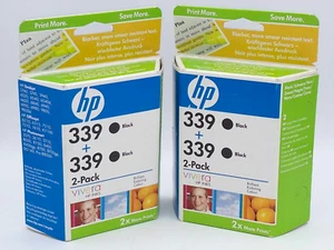 2x Original HP 339 Black Schwarz 2-Pack Druckerpatrone - NEU - MHD 2010 & 2009 - Bild 1 von 2