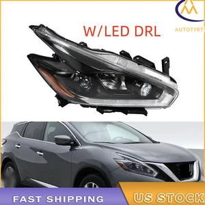 Faro halógeno negro para Nissan Murano 2018 con LED DRL lado del pasajero - Imagen 1 de 8