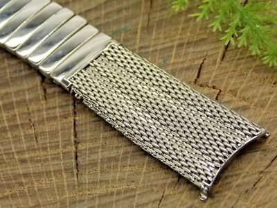 Correa de reloj vintage Baldwin 17,5 mm 11/16" pulsera de expansión de acero inoxidable NOS Foto 1 de 4