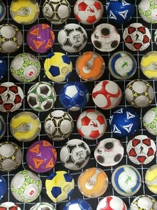 21"x 42" 100% cotton, Elizabeth's Studio, Soccer ball  - Picture 1 of 2