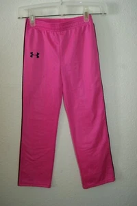 New NWOT Under Armour Athletic Pant Pink / Black Girls Youth Sz 6 - Picture 1 of 1