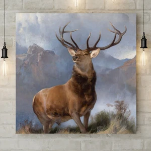 The Monarch of the Glen by Edwin Landseer 1851 - Canvas Rolled Wall Art Print - Picture 1 of 7