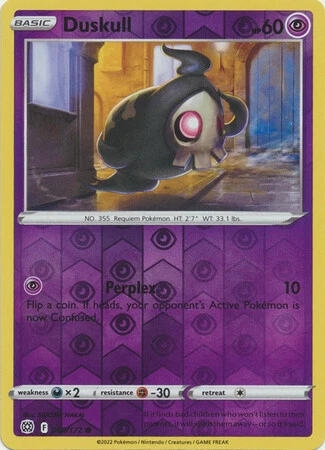 DUSKULL 060/172 BRILLIANT STARS POKEMON (REVERSE HOLO, NM) - Image 1 of 1