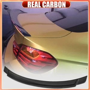 For BMW 4 Series F82 M4 Coupe 2014-2019 REAL CARBON Rear Trunk Spoiler Wing Lip - Picture 1 of 16