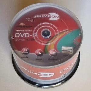 50 Lightscribe DVD-R color mix farbige Rohlinge von Primeon - Afbeelding 1 van 1