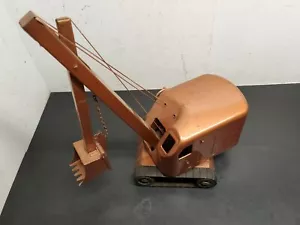 Vtg Structo Toys Toy Steam Shovel Works! Tin W Tracks Orig Construction 1940's - Picture 1 of 12
