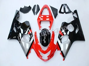 Fit for 2004 2005 GSXR600 GSXR750 Black Red Gray ABS Injection Fairing Kit - Photo 1/6