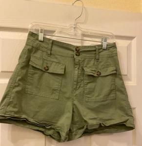 Kensie Jeans Olive Green High Rise Shorts Lightweight Women’s Size 6/28 GUC - Picture 1 of 6
