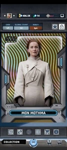 EPIC MON MOTHMA HIGH TEK 2023-TOPPS STAR WARS CARD TRADER DIGITAL - Zdjęcie 1 z 2