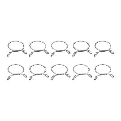 Fuel Line Hose Clips, 10pcs 26mm 304 Stainless Steel Tube Spring Clamps(Silver) • 5.52£