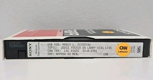 Larry King Live - Jodie Foster Interview (VHS, 1991, CNN Library) RARE - Picture 1 of 3