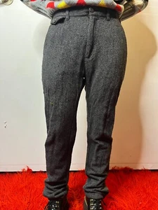 Vintage PENFIELD 1980s Mens Trousers Herringbone Cotton Knit Tapered Leg W30" - Picture 1 of 10