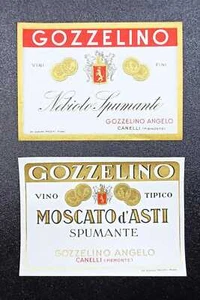 Lot 2 Etiketten Weine Gozzelino Angelo - Canelli CN - Nebiolo und Sekt - Bild 1 von 1