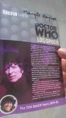 Doctor Who  LOGOPOLIS DVD signed autograph INSERT by MARGOT HAYHOE - Production - Image 1 of 4