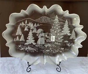 Mikasa Crystal Holiday Classics Large 17" Oval Platter - Picture 1 of 9