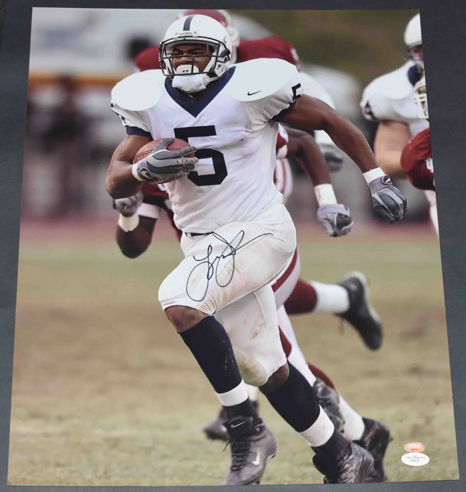 LARRY JOHNSON AUTOGRAPHED PENN STATE NITTANY LIONS 16x20 PHOTO JSA - Image 1 of 1