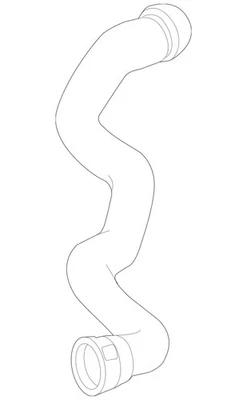 Genuine Mercedes-Benz Coolant Hose 166-500-04-75 - Image 1 of 2