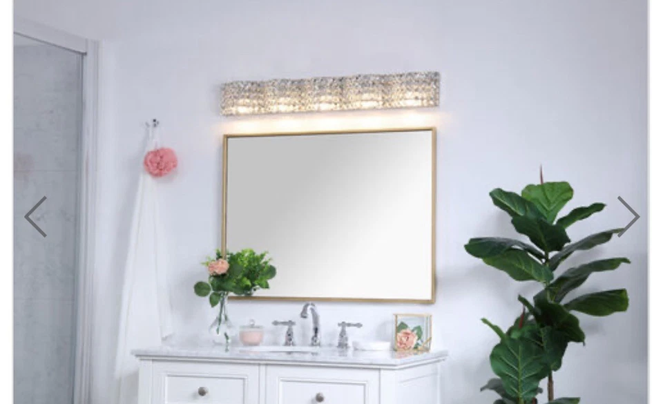 Lámpara de pared cromada Living District LD7019C Ollie 5 luces 34 pulgadas Foto 1 de 4