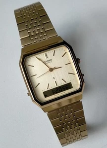 Casio Ana Digi Chrono Alarm Model AQ-413G Vintage Original Japan Uhr 1980er - Bild 1 von 12