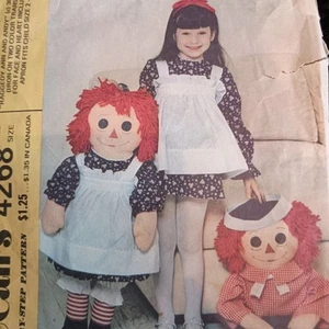 McCalls Raggedy Ann & Andy Doll Pattern #4268 for 36" Dolls UNCUT NO TRANSFERS - Bild 1 von 3
