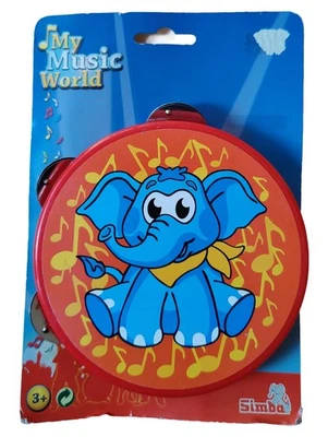 Simba Tamburin Elefantenmotiv My Music World Kinderinstrument Mehrfarbig - Bild 1 von 4