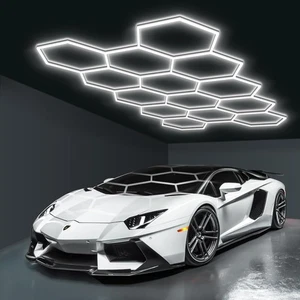 14X Hexagon LED Lampe 6500K Röhren Werkstatt Garage Wand Decken Beleuchtung IP45 - Bild 1 von 16
