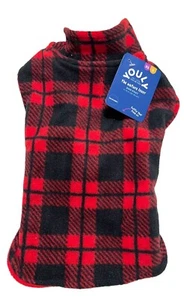 YOULY Dog Coat XXL/XXXL 22-27" Red Black Plaid Reversible Lightweight Soft - Picture 1 of 8