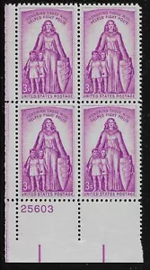 US Scott #1087, Plate Block #25603 1957 Polio 3c FVF MNH Lower Left - Picture 1 of 1