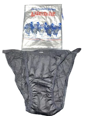 4 Pares De Colección Luemme Tanga Bikini Bragas Ropa Interior Mediana Algodón Años 90 Negro Foto 1 de 4