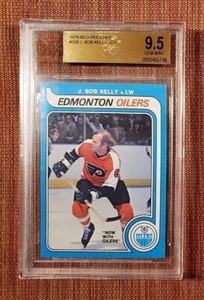 1979 O-Pee-Chee #306 J. Bob Kelly Oilers Hockey Card BVG 9.5 GEM MINT POP 3