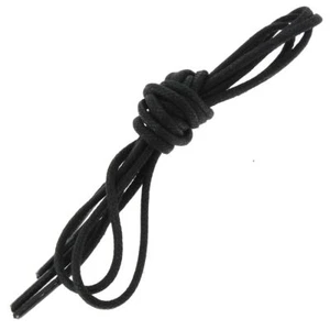 Les Lacets Français. Lacets ronds et fins. 2mm, Coton. Noir.  -  - Picture 1 of 4