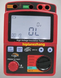 High Voltage 5KV Insulation Resistance Tester Meter Megger 1T Ohm DAR PI GM3125 - Picture 1 of 2