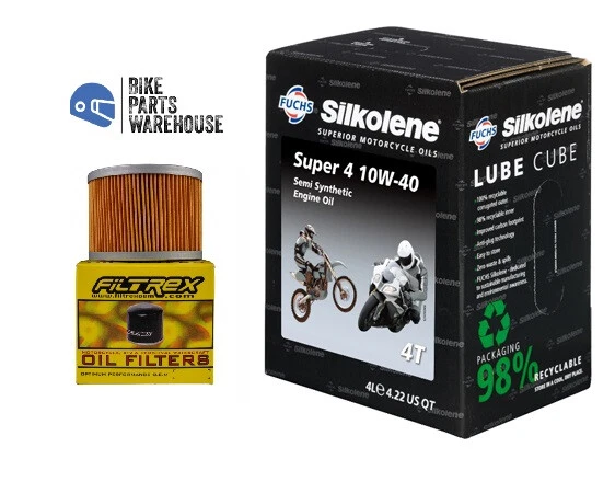 Kit de servicio de aceite y filtro TRIUMPH DAYTONA 1200 1993-1999 silkolene 10W40 Foto 1 de 1