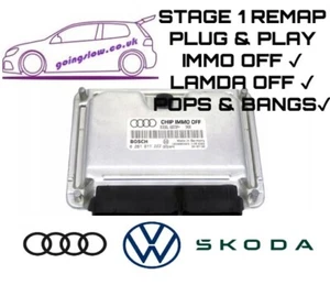 VW AUDI 1.8T AUM 150 STAGE 1 REMAP 210 HP 06A906032 ME7.5  IMMO OFF - Picture 1 of 3