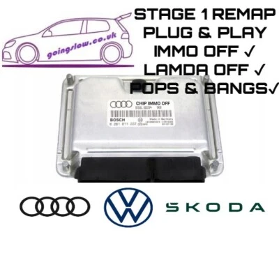VW AUDI 1.8T AUM 150 STAGE 1 REMAP 210 HP 06A906032 ME7.5  IMMO OFF - Image 1 of 3